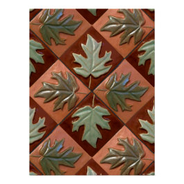 Wandtapeten mit Ahornleaf-Fliesen Poster