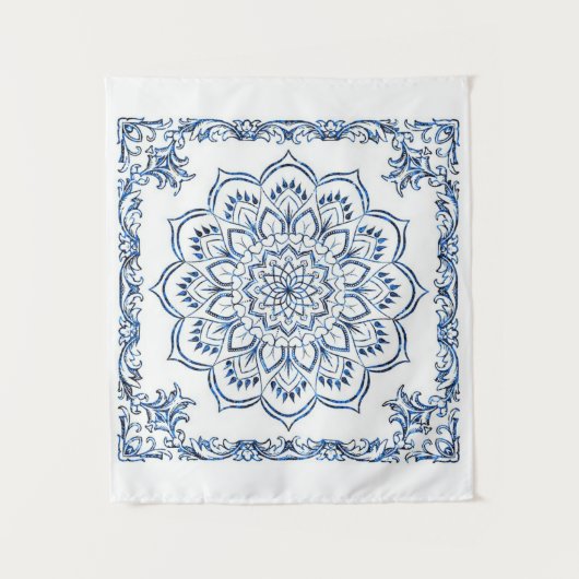 Wandteppich | Blue Mandela | Zuhause - Dekoratione (Vorderseite)