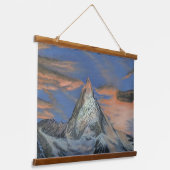 Wandteppich - "Das Matterhorn bei Sonnenuntergang" Mit Holzrahmen (Gewinkelt)