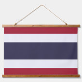 Wandteppich mit Flagge Thailands Holzrahmen (Vorne)