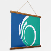 Wandteppich mit Flagge von Ottawa, Kanada Holzrahmen (Gewinkelt)
