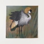 Wandteppich mit Graukronenkranich (Vorderseite)