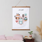 Wandteppich mit Holzrahmen. Holzrahmen (Schlafzimmer)