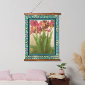 Wandteppich - Schöne Iris Mit Holzrahmen (Schlafzimmer)