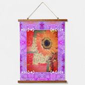 Wandteppich - Sonnenblumen-Design Mit Holzrahmen (Vorderseite)