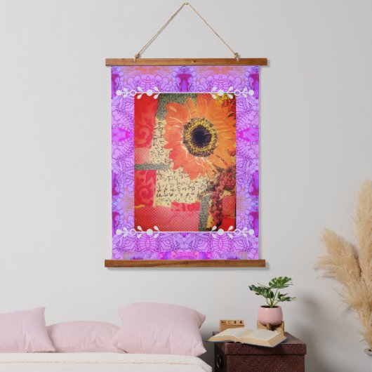Wandteppich - Sonnenblumen-Design Mit Holzrahmen (Schlafzimmer)