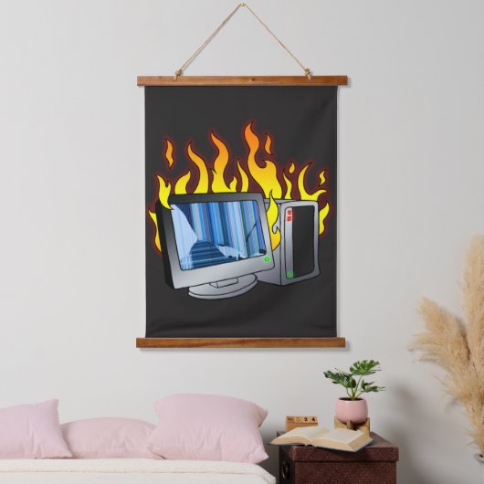 Wandteppiche aus Computerfeuerholz (Schlafzimmer)