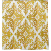 Wandteppiche aus Gold und Weiß Duschvorhang (Vorderseite)