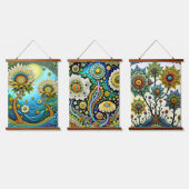 Wandteppiche aus Holz (Dreifach)