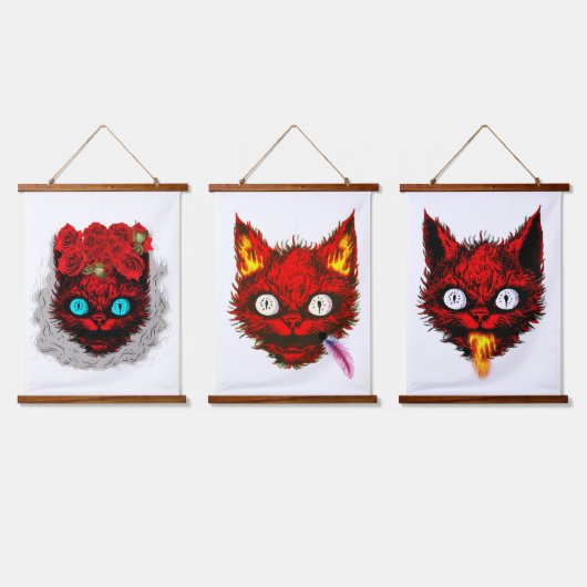 Wandteppiche aus Holz (Dreifach)