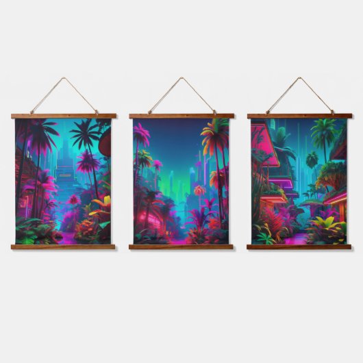 Wandteppiche aus Holz (Dreifach)