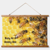 Wandteppiche aus Holz als Honigbiene (Vorne)