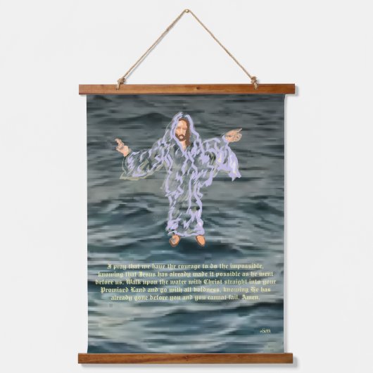 Wandteppiche aus Holz : Christus geht auf Wasser (Vorderseite)