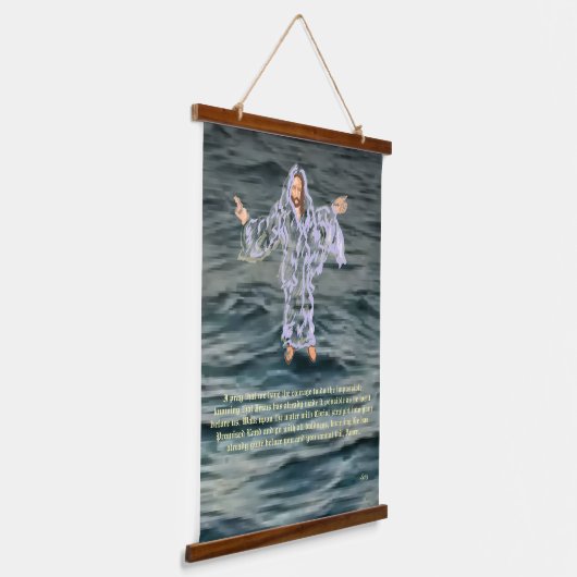 Wandteppiche aus Holz : Christus geht auf Wasser (Gewinkelt)