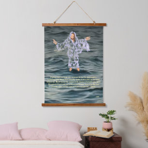 Wandteppiche aus Holz : Christus geht auf Wasser