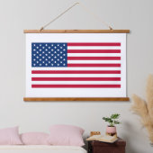 Wandteppiche aus Holz mit amerikanischer Flagge (Schlafzimmer)
