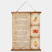 Wandteppiche aus Holz mit Erntedank Gedicht (Vorderseite)