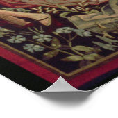 Wandteppiche, die Tänzer und Musiker darstellen Poster (Ecke)