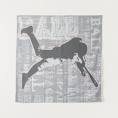 Wandteppiche für Baseball-Design (Vorderseite (Horizontal))