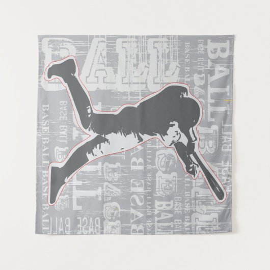 Wandteppiche für Baseball-Design (Vorderseite (Horizontal))