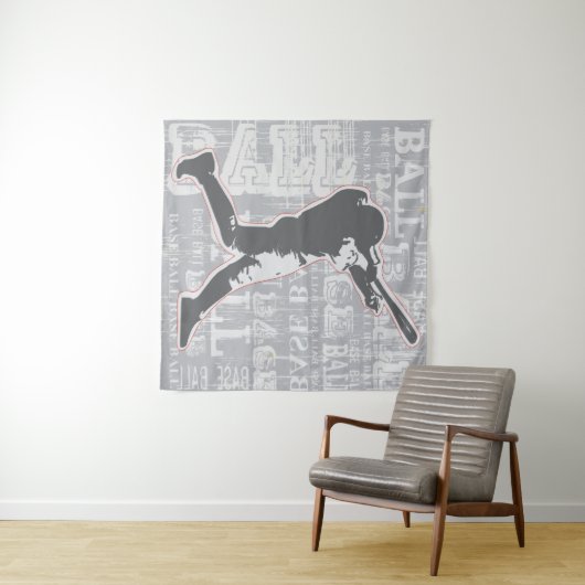 Wandteppiche für Baseball-Design (Beispiel (Horizontal))