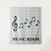 Wandteppiche für schwarze Musikernotizen (Vorderseite)