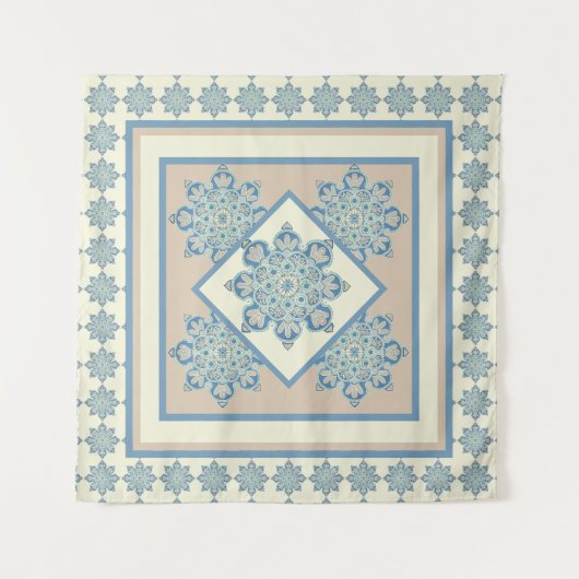 Wandteppiche, hellblau und creme wandteppich (Vorderseite)