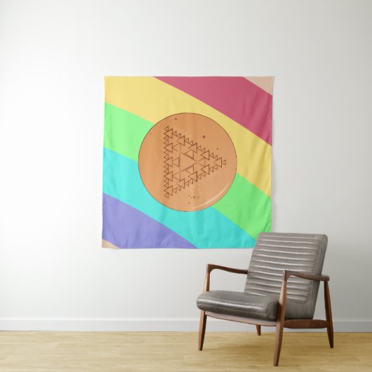 Wandteppiche mit dem Spiel Dalgona-Mehrfach-Dreiec (Beispiel (Horizontal))