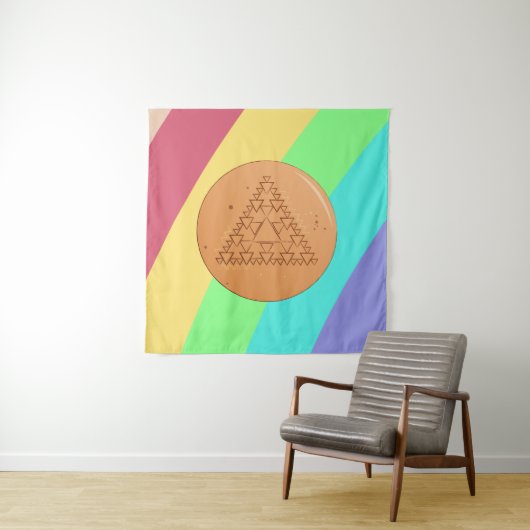 Wandteppiche mit dem Spiel Dalgona-Mehrfach-Dreiec (Beispiel)