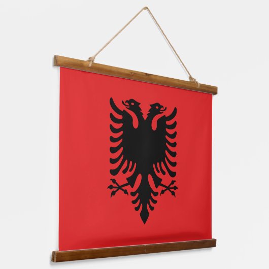 Wandteppiche mit der Flagge Albaniens (Gewinkelt)