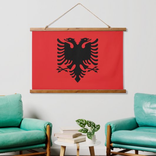 Wandteppiche mit der Flagge Albaniens (Wohnzimmer)
