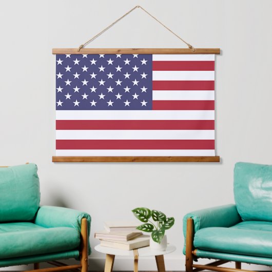 Wandteppiche mit der Flagge der USA. (Wohnzimmer)