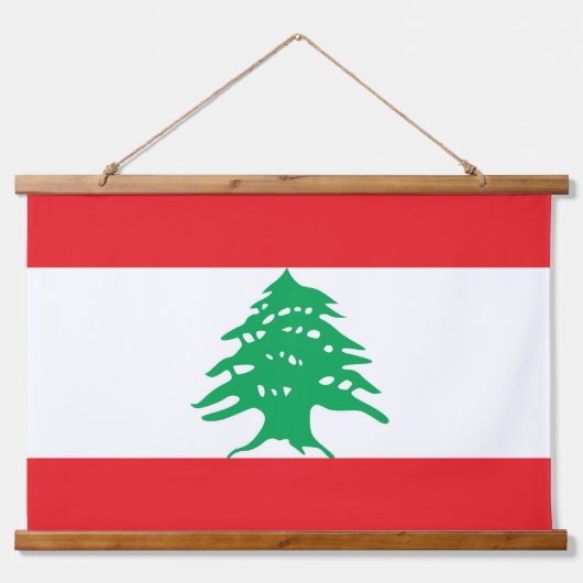 Wandteppiche mit der Flagge des Libanon (Vorne)