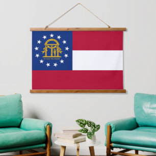 Wandteppiche mit der Flagge Georgiens, USA.