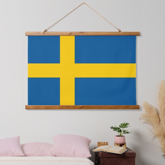 Wandteppiche mit der Flagge Schwedens (Schlafzimmer)