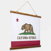 Wandteppiche mit der Flagge von Kalifornien, USA. (Gewinkelt)