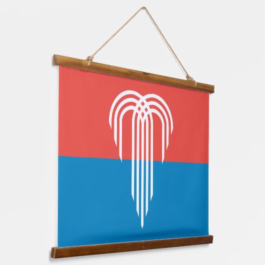 Wandteppiche mit der Flagge von Kansas City (Gewinkelt)