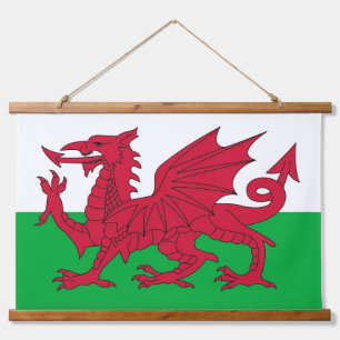 Wandteppiche mit der Flagge von Wales, Großbritann