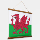 Wandteppiche mit der Flagge von Wales, Großbritann (Gewinkelt)