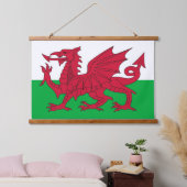 Wandteppiche mit der Flagge von Wales, Großbritann (Schlafzimmer)