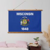 Wandteppiche mit der Flagge von Wisconsin, USA (Schlafzimmer)