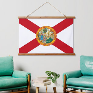 Wandteppiche mit Fahne aus Florida, USA.