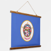 Wandteppiche mit Fahne von Minnesota, USA. (Gewinkelt)