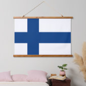 Wandteppiche mit finnischer Flagge (Schlafzimmer)