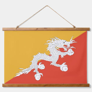 Wandteppiche mit Flagge Bhutans
