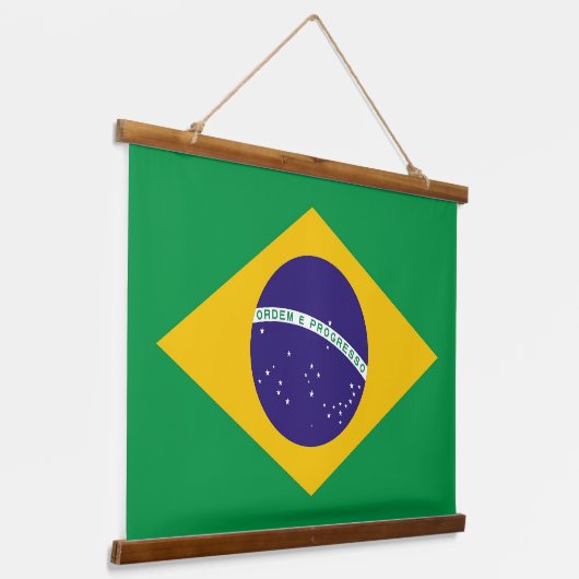 Wandteppiche mit Flagge Brasiliens (Gewinkelt)