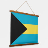 Wandteppiche mit Flagge von Bahamas (Gewinkelt)