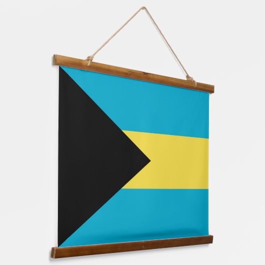 Wandteppiche mit Flagge von Bahamas (Gewinkelt)
