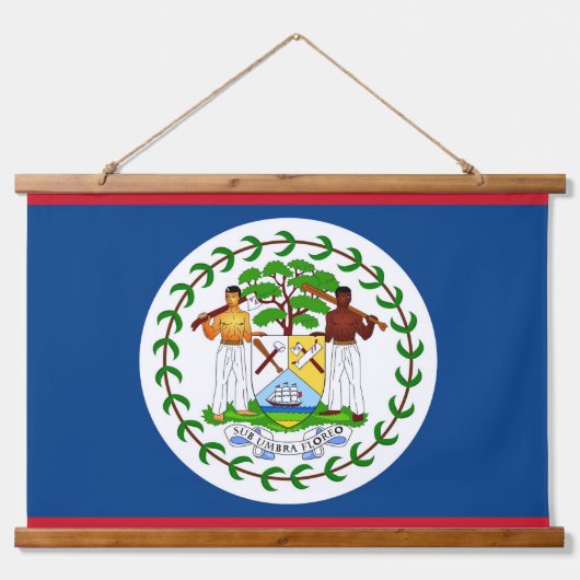 Wandteppiche mit Flagge von Belize (Vorne)