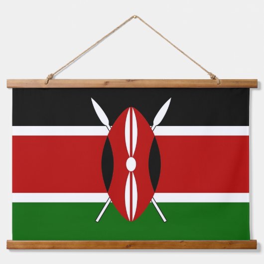 Wandteppiche mit kenianischer Flagge (Vorne)